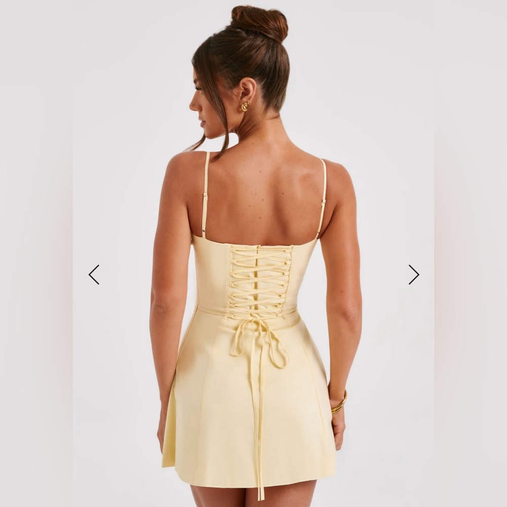 LACEY MINI DRESS - LEMON - Picture 2 of 3